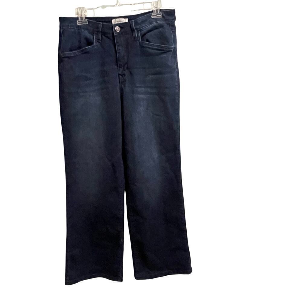 Skinnygirl Wide Leg Jeans Size 32 Sz 14 Dark Wash Trouser Denim